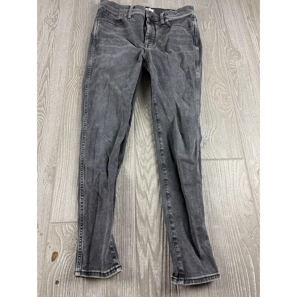 Madewell 10" High-Rise Skinny Jeans Washed Black Size 29 Inseam 27